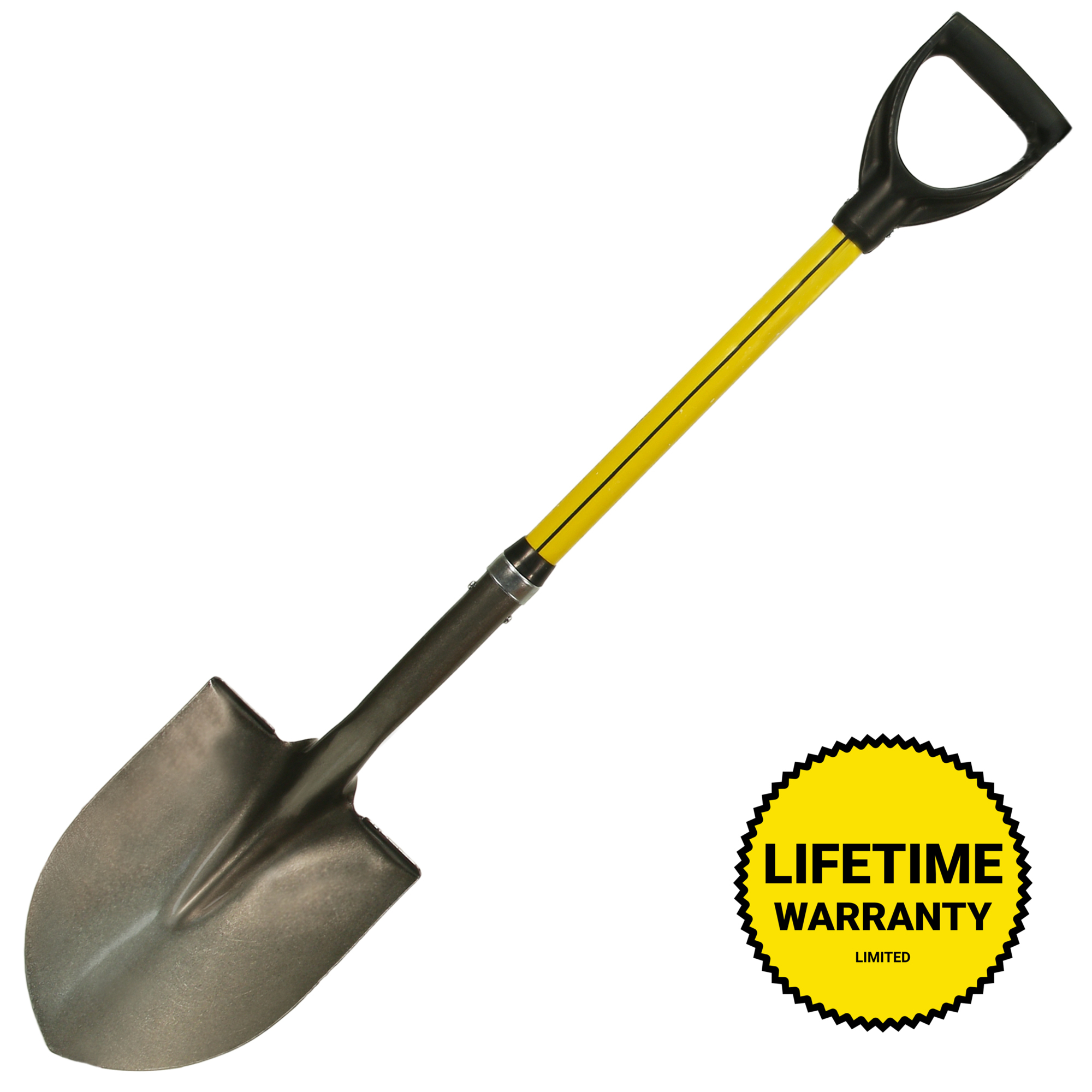 Nupla Round Point Shovel — 30in. Fiberglass Handle, Heavy-Duty 14-Ga. Steel Blade, Model# 75.69-230